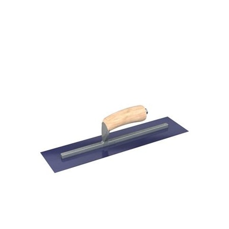 Steel City Trowels By Bon Bon 66-180 Finish Trowel, Square, Blue Steel, 16 X 4, Wood 66-180